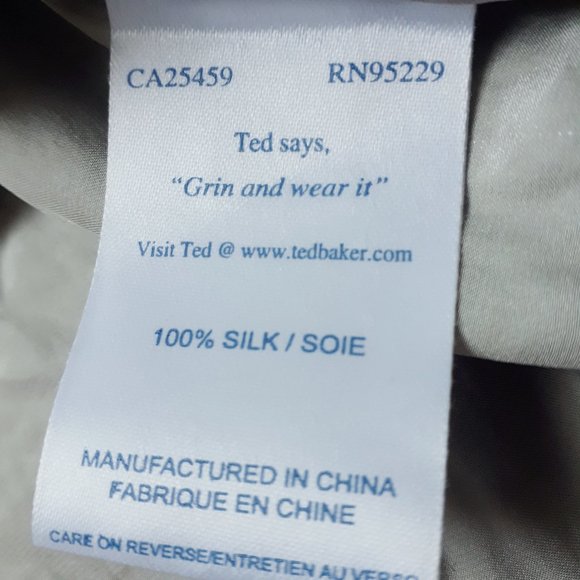 Ted Baker 100% Silk Silver Sleeveless Top - Picture 7 of 9